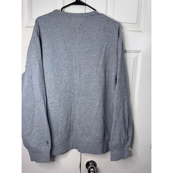 Polo‎ Ralph Lauren Mens Gray Crewneck Sweatshirt Spellout Logo Athletic XXL - Picture 6 of 9